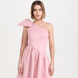 Elliatt Liesel Pink Bow One-Shoulder Dress, XS